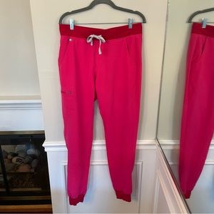 FIGS Pink Jogger Scrubs Pants | medium tall